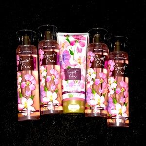 B&BW Sweet pea bundle of 5 4 mist  1 body cream